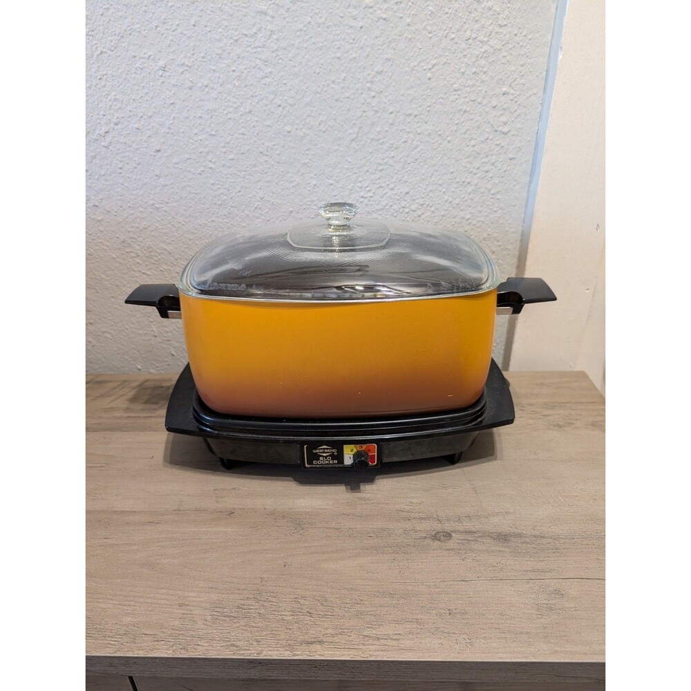 Vintage West Bend Slo Cooker Model 5275 – Avocado/Harvest Gold – Working
